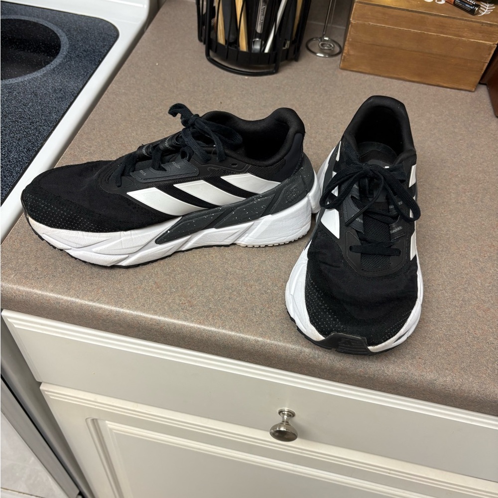 Adidas Black and White Athletic Shoes